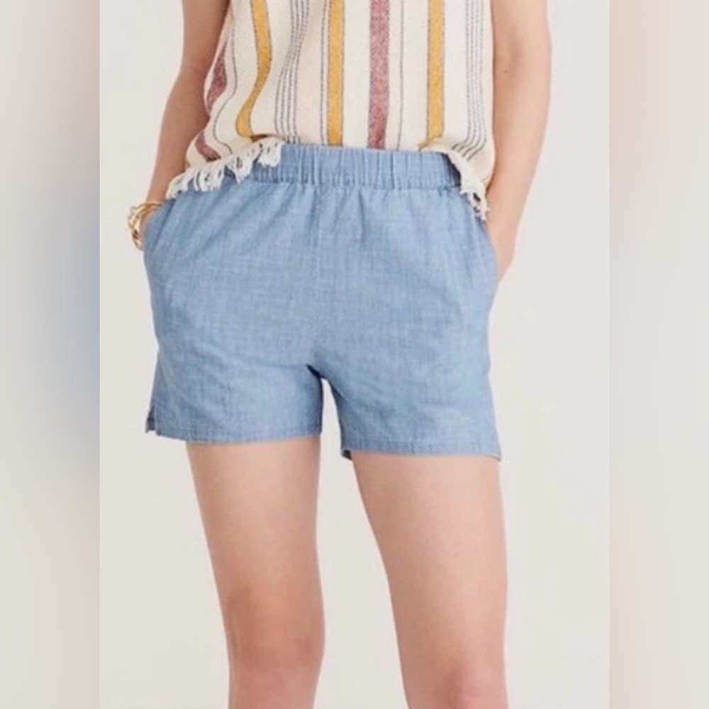 Madewell Women’s Blue High Rise Denim Elastic Waist Shorts Size XS Sku# 115